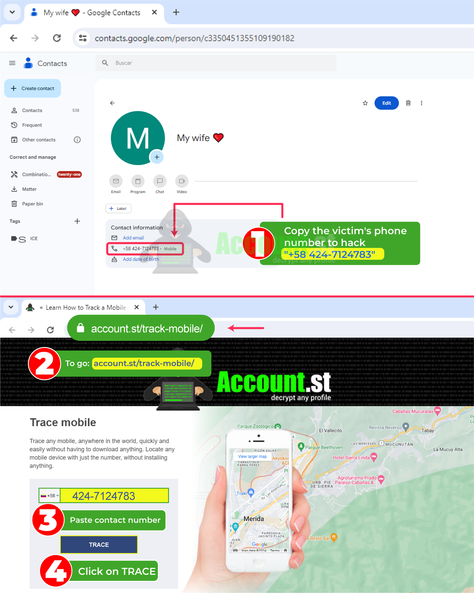 hack contacts