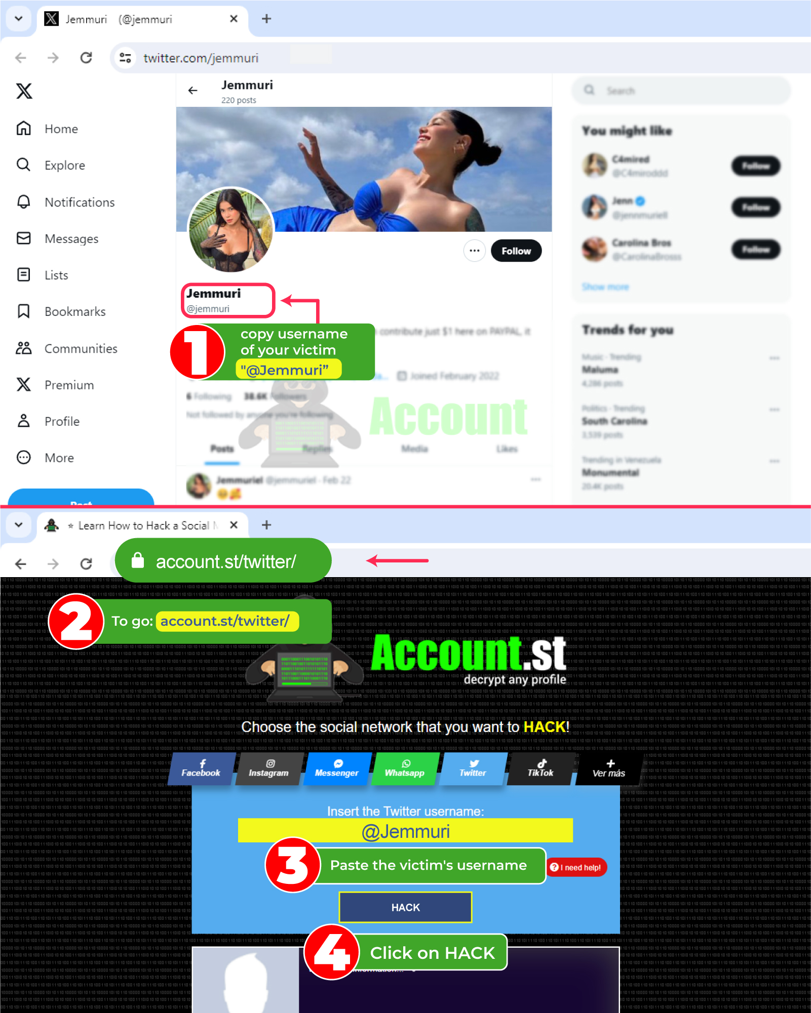 Hack X Desktop - TWITTER